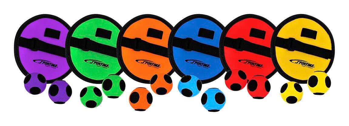 Sportime CatchSoft CatchPad and Balls, Set of 6, Assorted Colors, Item Number 2094877